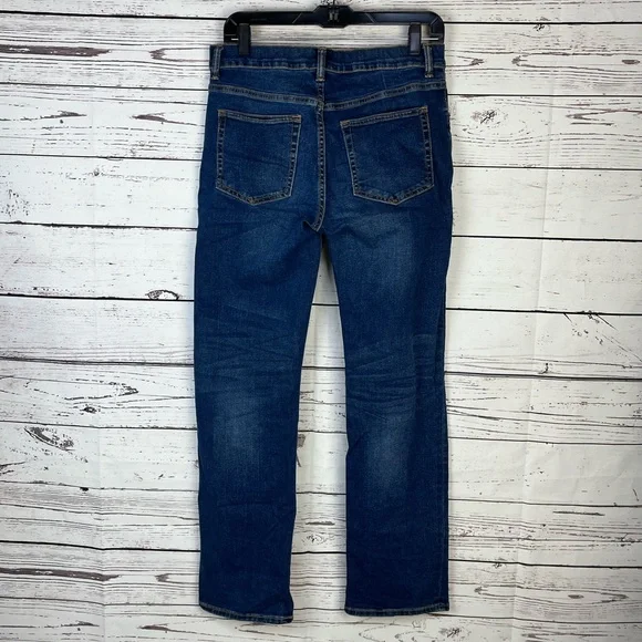 GAP Stretch Straight Distressed Denim Blue Jeans Size 16 Husky Boys EUC - Picture 2 of 15